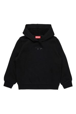 black cotton hoodie DIESEL KIDS | J02014KYAX3K900